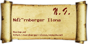 Nürnberger Ilona névjegykártya