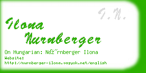 ilona nurnberger business card